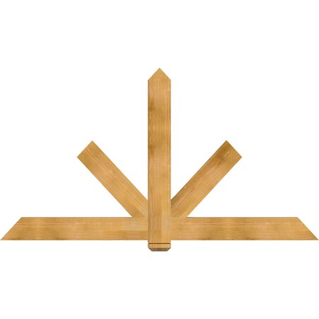 Ekena Millwork Kennewick Rough Sawn Timber Gable Bracket, Western Red Cedar, 84"W x 45"H x 2"D x 6"F, 13/12 Pitch GBW084X45X0206KEN00RWR